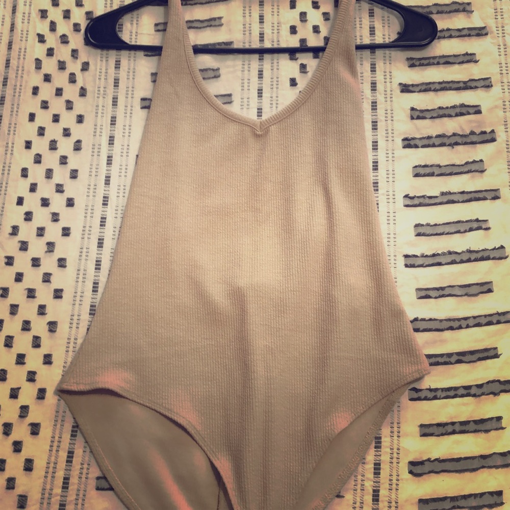 Beige body suit